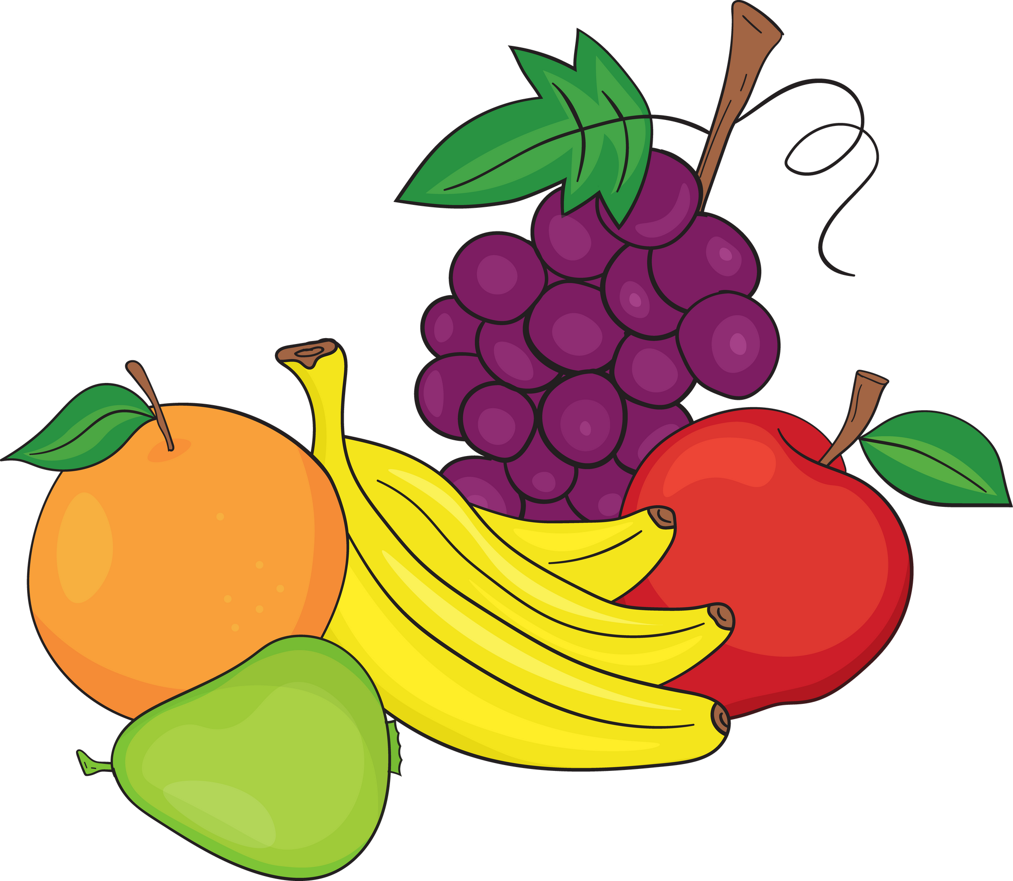 Healthy Fruits Illustration 